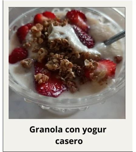 granola con yogur
